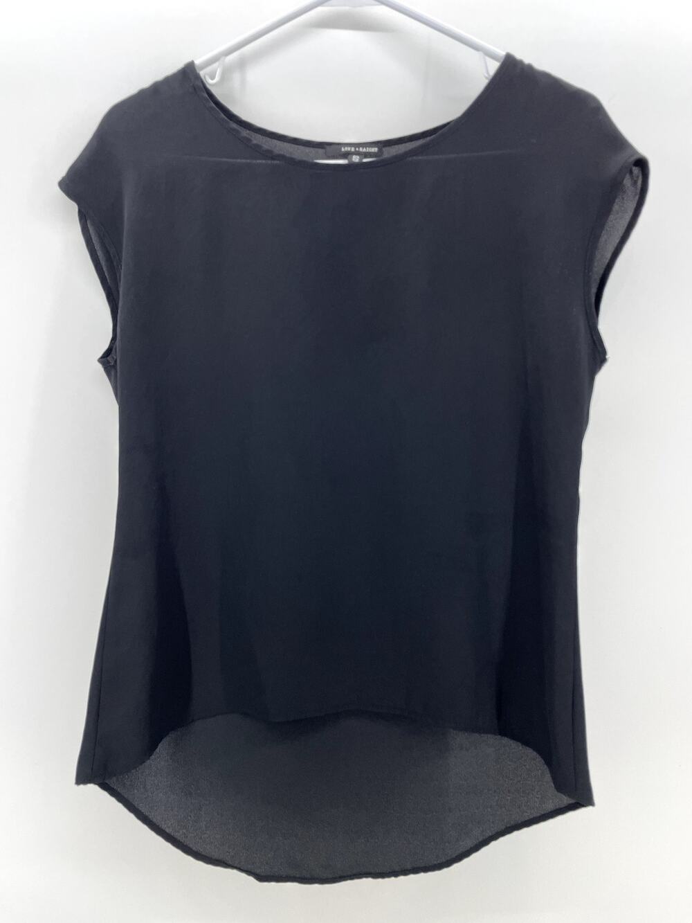 Womens Black Sleeveless Professional Top Small